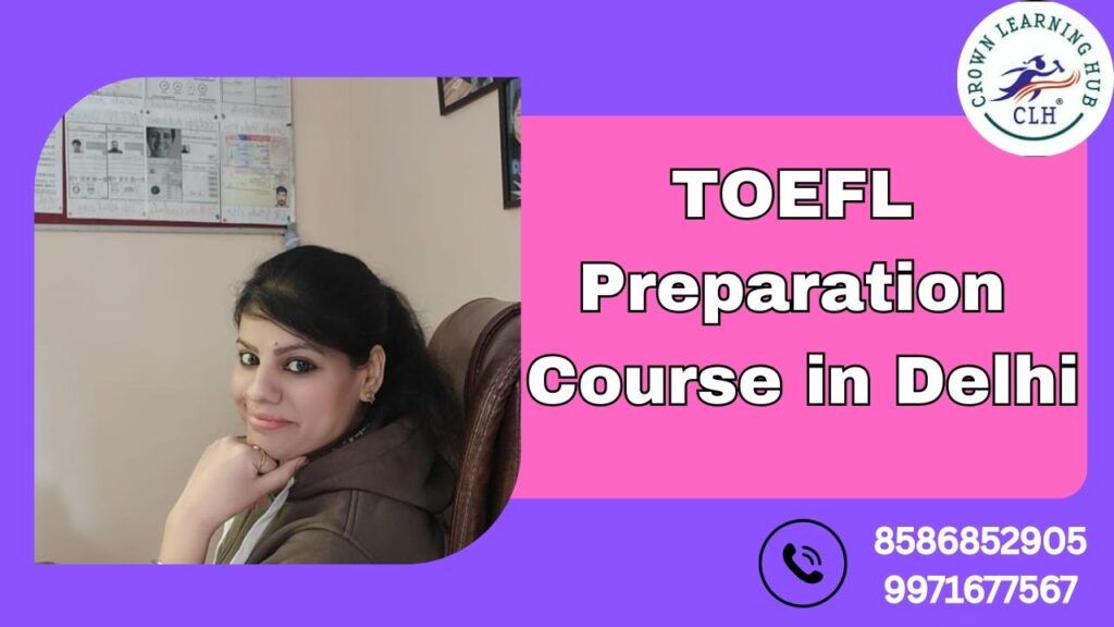 Students learning English in a TOEFL Preparation Course at Crown Learning Hub, Delhi.