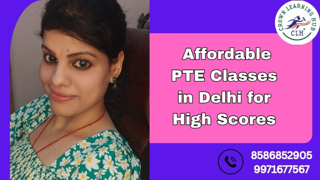 Affordable PTE classes in Delhi for high scores with students practicing speaking, reading, listening, and writing through structured training.