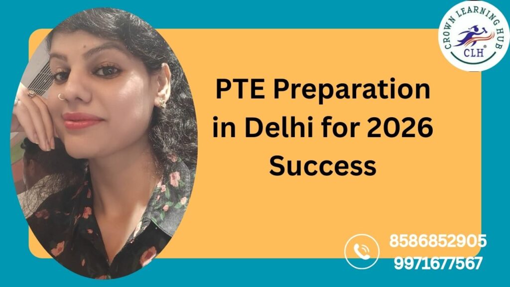 A focused student preparing for the PTE exam in Delhi with updated 2026 study material and a structured practice plan for better exam readiness.