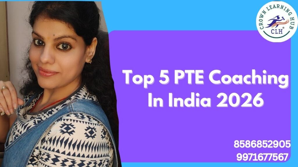 Top 5 PTE Coaching in India 2026 with expert trainers guiding students through structured practice for high PTE scores.