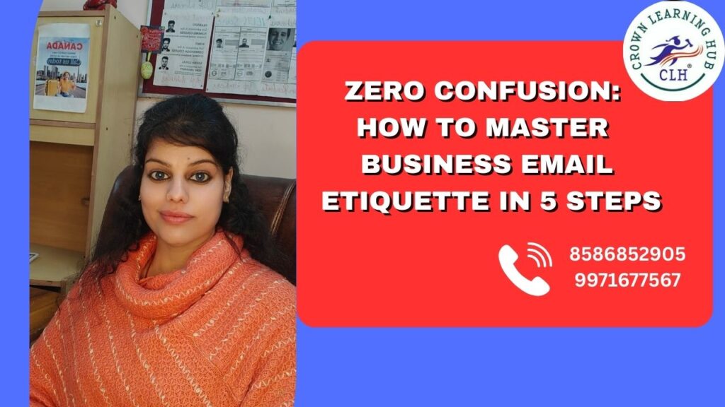 Business email etiquette explained through five practical steps that improve clarity, tone, and professional communication at work.