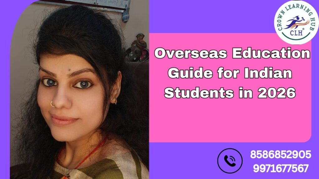 A clear overseas education theme with students planning global studies and reviewing 2026 admission steps in a clean study abroad visual.