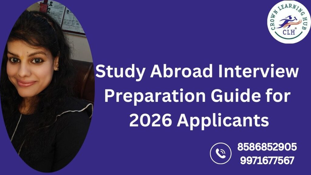 A focused 2026 student practicing study abroad interview preparation techniques to improve communication clarity and confidence for international university rounds.