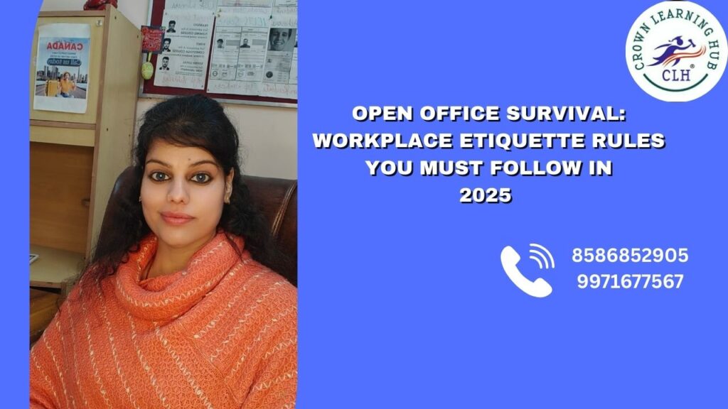 Modern open office workspace showing professionals following open office etiquette through respectful behavior and shared space awareness in 2025