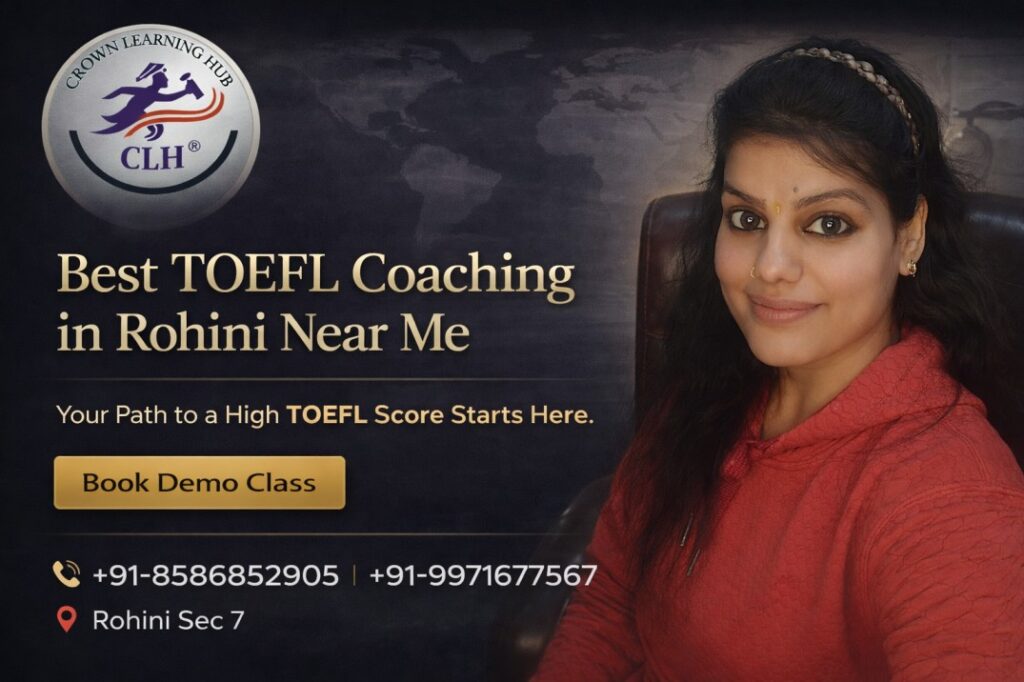 Students attending Best TOEFL Coaching in Rohini Near Me classroom session with focused mentor guidance