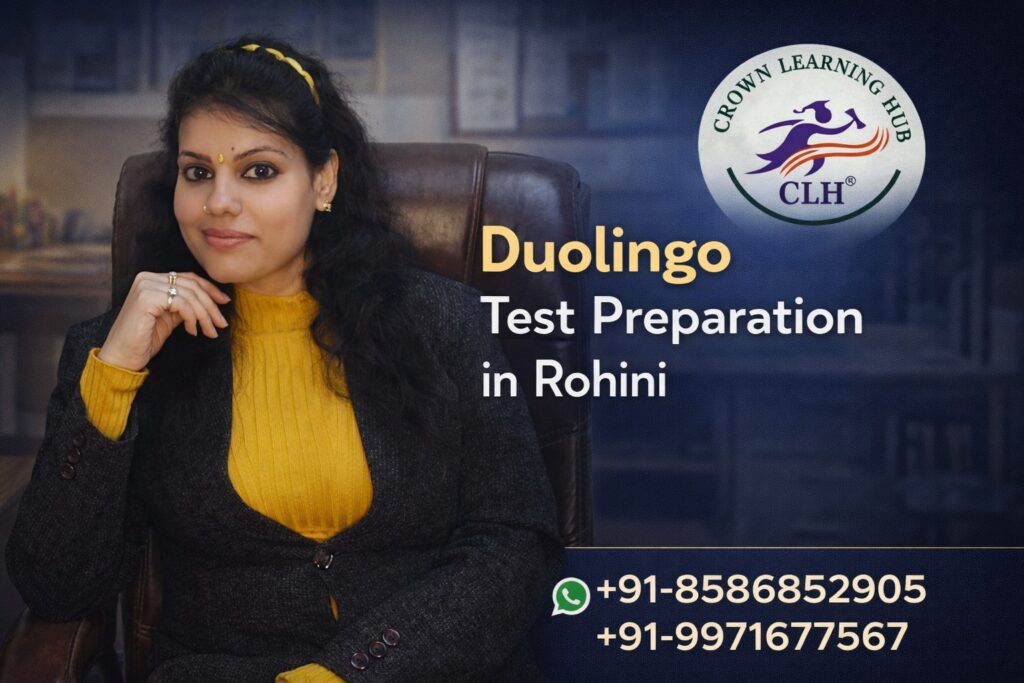 Student attending Duolingo Test Preparation in Rohini session with mentor guidance and focused English practice