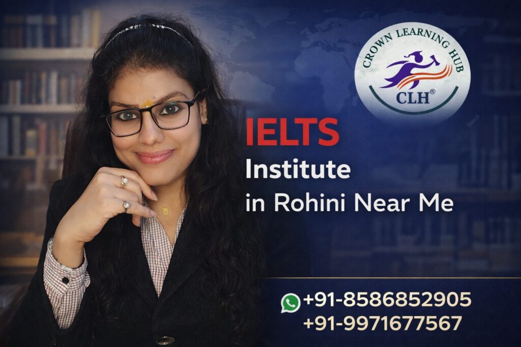 Student attending IELTS Institute in Rohini Near Me classroom session with mentor guidance and structured exam preparation