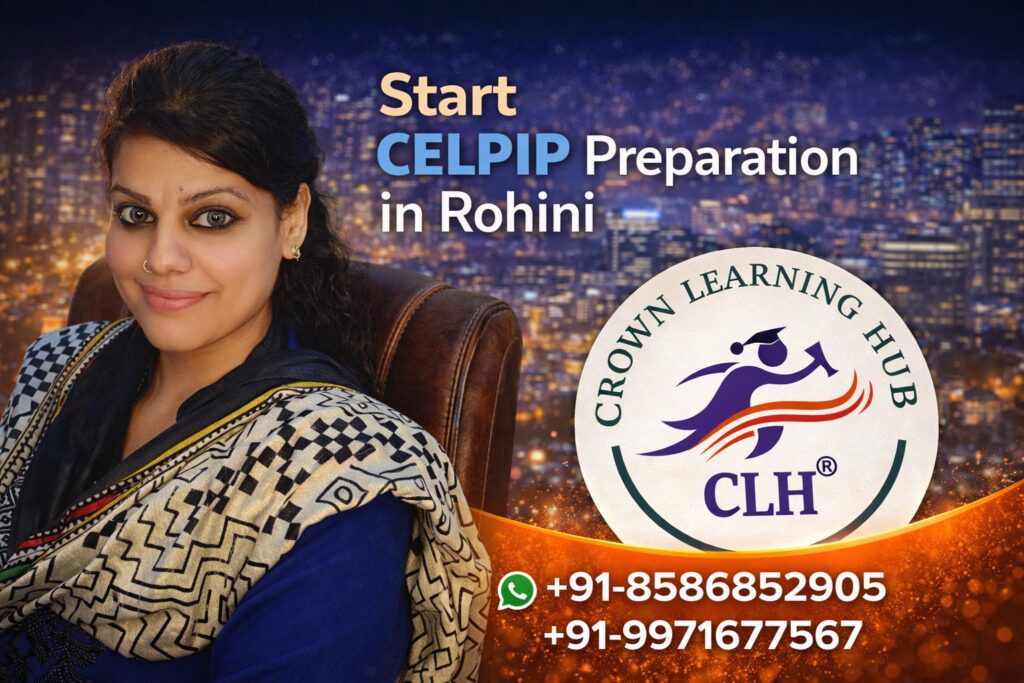Students attending expert guided session to Start CELPIP Preparation in Rohini with structured speaking and writing practice