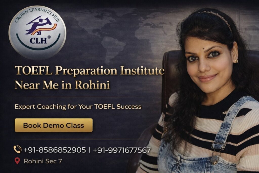 Students attending TOEFL Preparation Institute Near Me in Rohini classroom session with expert mentor guidance