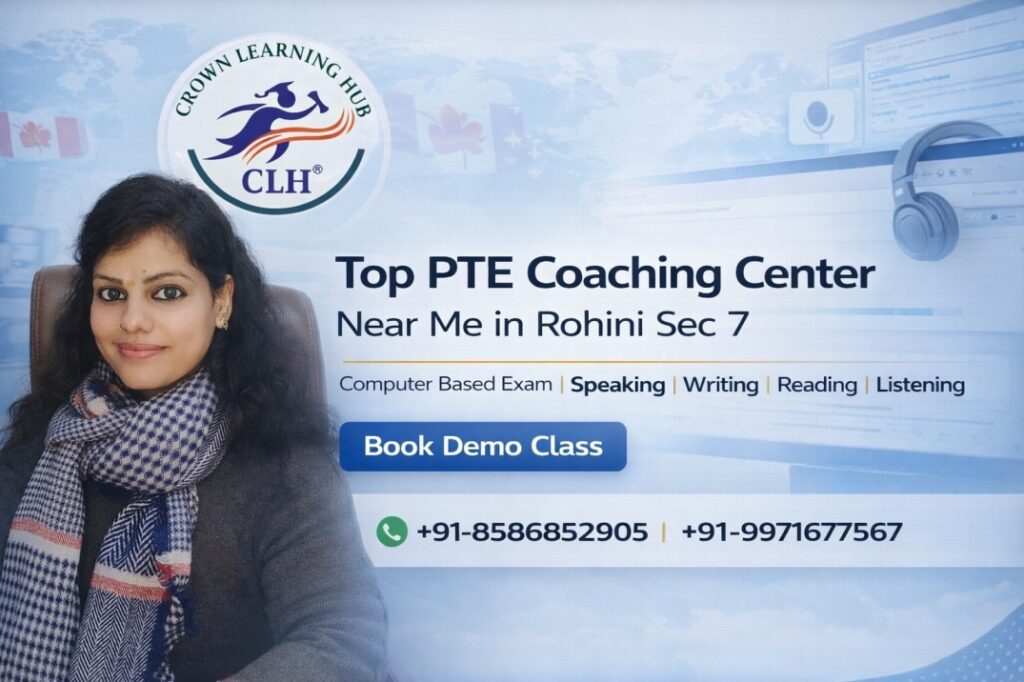 Students attending Top PTE Coaching Center Near Me in Rohini Sec 7 with mentor guidance and focused exam preparation