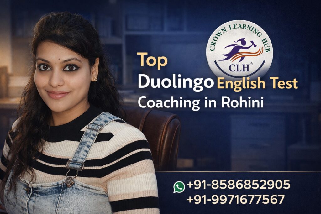 Student attending Top Duolingo English Test Coaching in Rohini with mentor guidance and mock practice