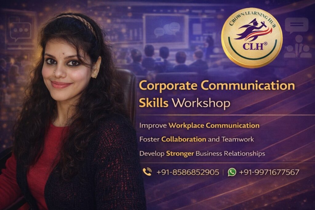 Professionals participating in a corporate communication skills workshop focused on workplace confidence, clarity, and leadership dialogue.