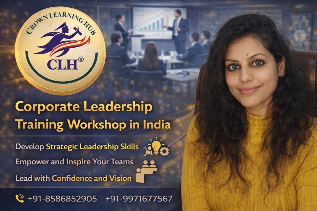 Professionals participating in a corporate leadership training workshop in India focused on communication, decision making, and modern leadership skills.