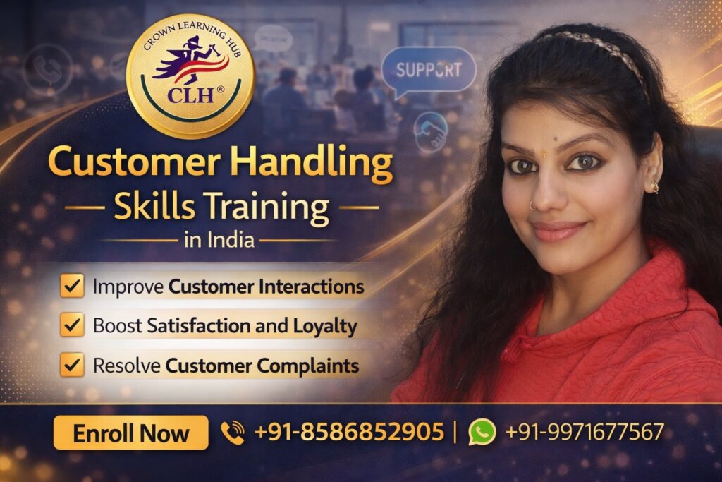Customer handling skills training in India session showing professional interaction and real workplace communication scenarios
