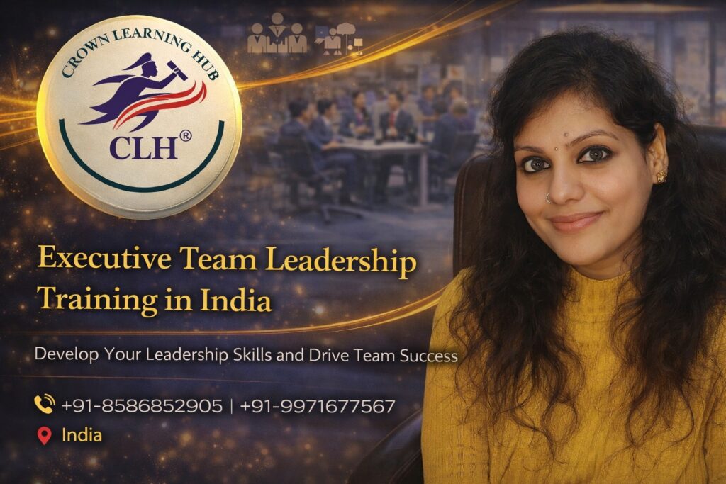 Executive Team Leadership Training in India session with senior leaders discussing strategy and performance