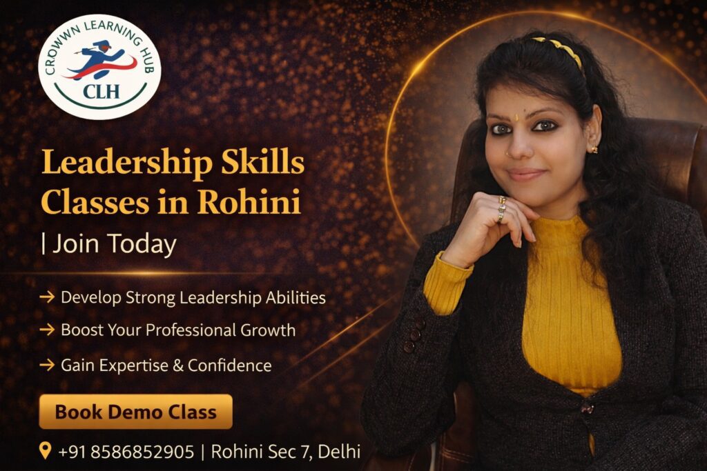 Students attending leadership skills classes in Rohini improving communication and confidence in a classroom setting