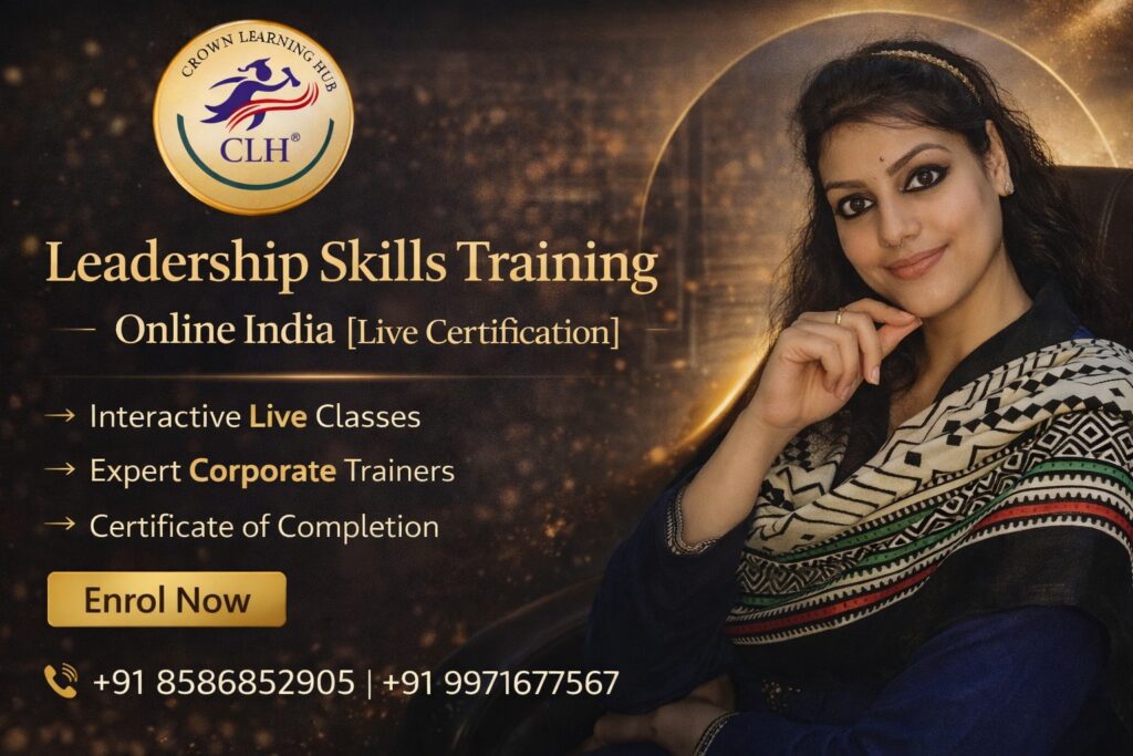 Leadership skills training online India helping professionals improve communication, confidence, and team leadership through live certification sessions