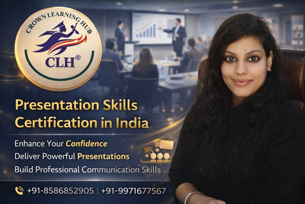 Students practicing professional speaking during Presentation Skills Certification in India classroom workshop focused on confidence and communication