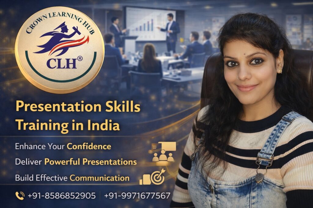 Professional learning session focused on Presentation Skills Training in India where mentor guides learners to communicate ideas clearly