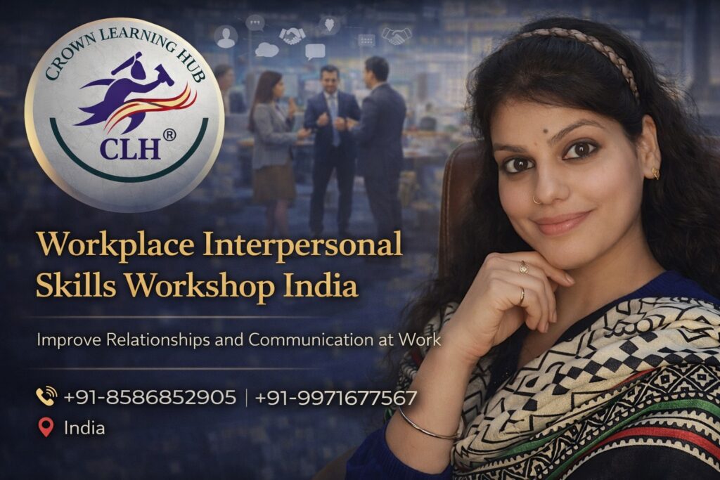 Participants engaged in Workplace Interpersonal Skills Workshop India discussing team collaboration and communication