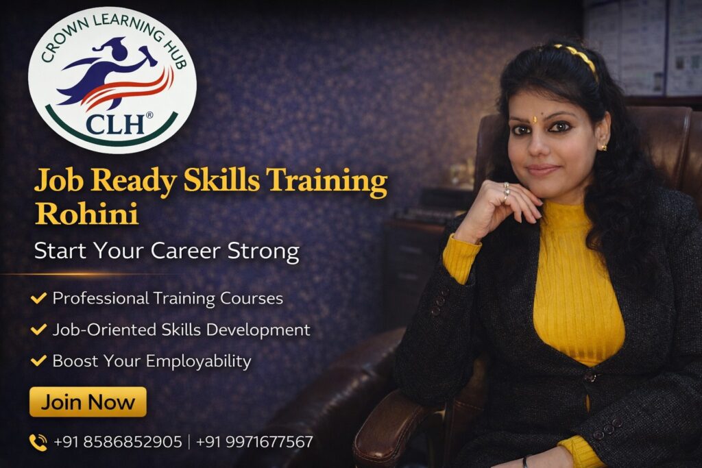 Students learning job ready skills training Rohini classroom with mentor guidance and career focused sessions