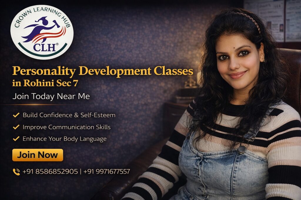 Students attending personality development classes in Rohini Sec 7 with mentor guidance and confidence building session