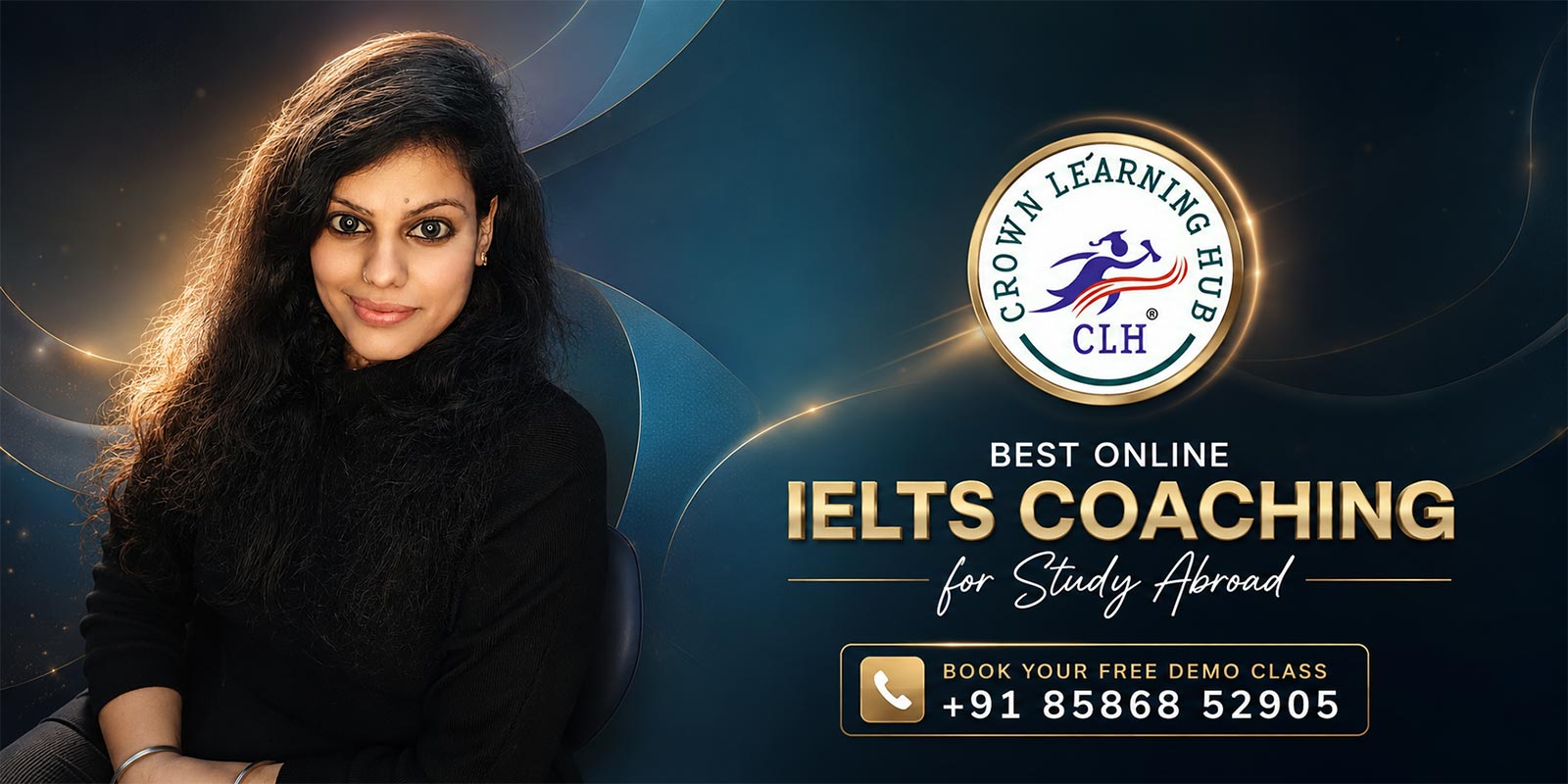 Student attending online IELTS coaching session with expert mentor guidance for study abroad success and higher band scores