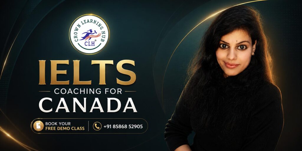 Student preparing for IELTS Coaching for Canada with study materials and expert mentoring for Canadian education goals