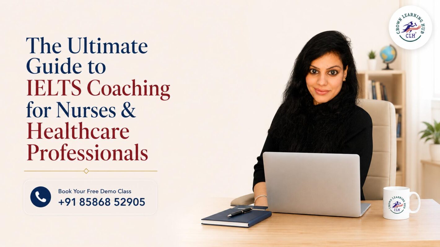 Professional IELTS coaching for nurses and healthcare professionals at Crown Learning Hub with expert mentor guidance.