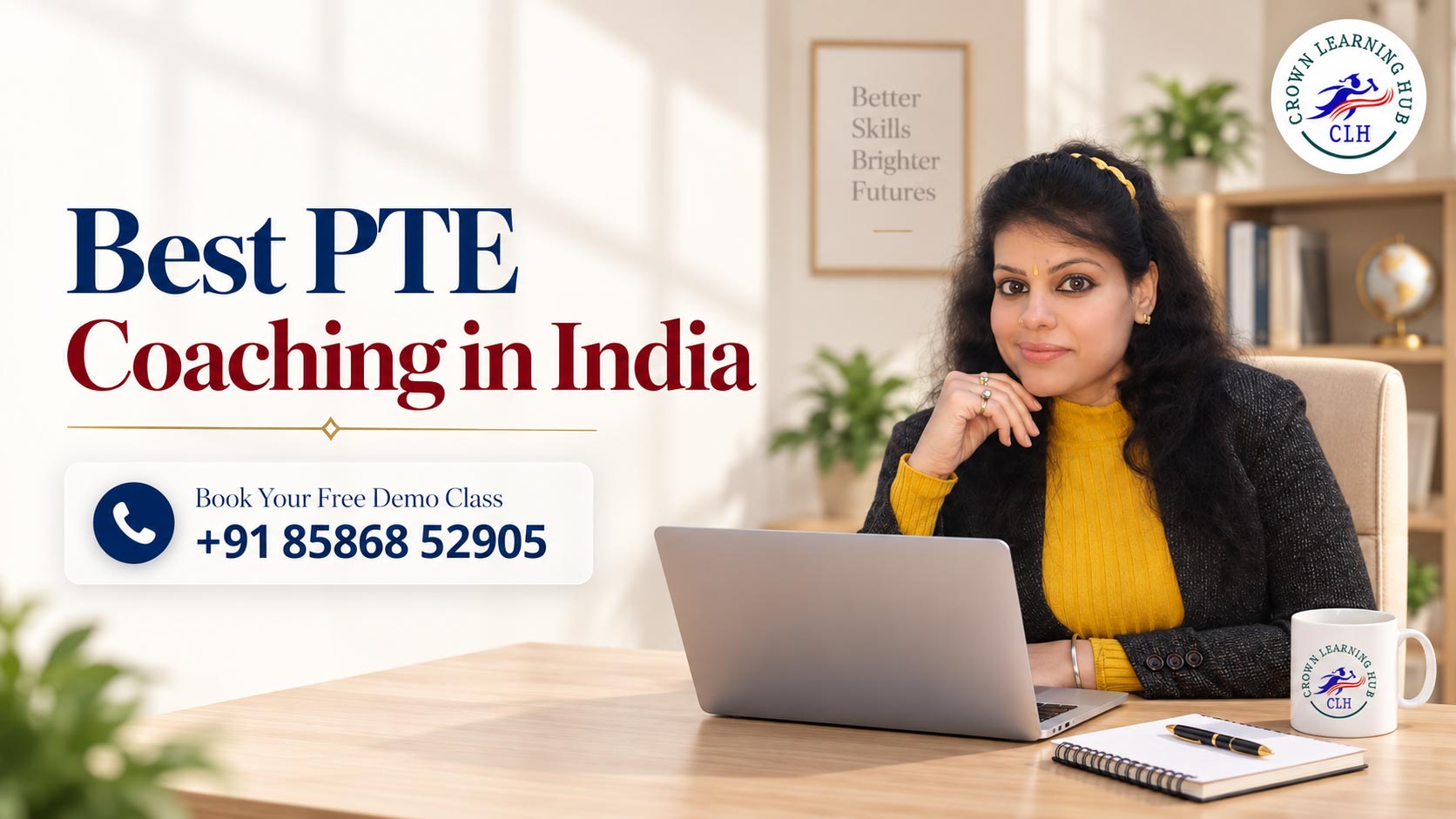 Best PTE Coaching in India with expert guidance and online preparation at Crown Learning Hub